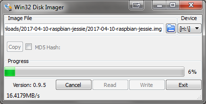 Writing Raspbian to SD